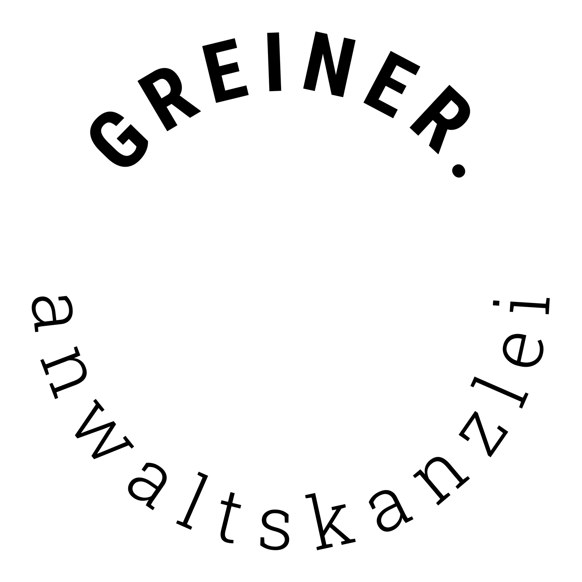 A logo for laible greiner bauer anwaltskanzlei