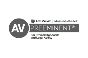 LexisNexis Martindale-Hubbell AV Preeminent logo for ethical standards and legal ability.