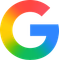 The Google logo: a colorful uppercase 