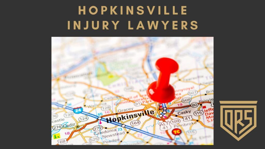 A map of Hopkinsville with a red pin on the city, labeled with text that reads 