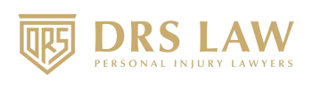 Logo for DRS Law, featuring a gold shield icon containing the letters 