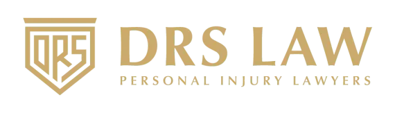 Logo for DRS Law, featuring a gold shield icon containing the letters 
