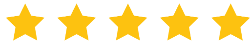 Five yellow, five-pointed stars lined up horizontally, typically representing a five-star rating.
