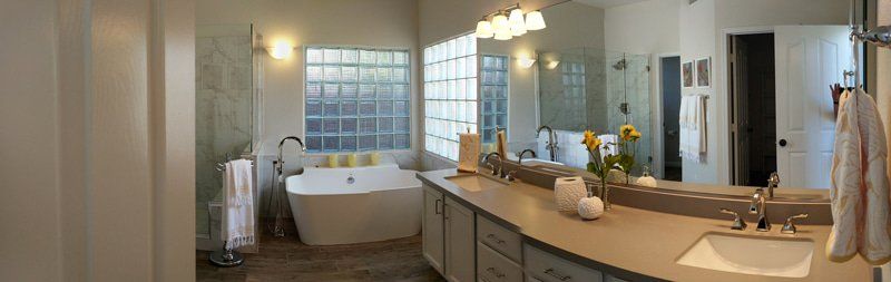 picture of bathroom taken with fish eye lense