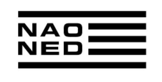 Un logo noir et blanc pour nao ned
