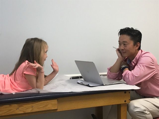 Doctor and patient talking