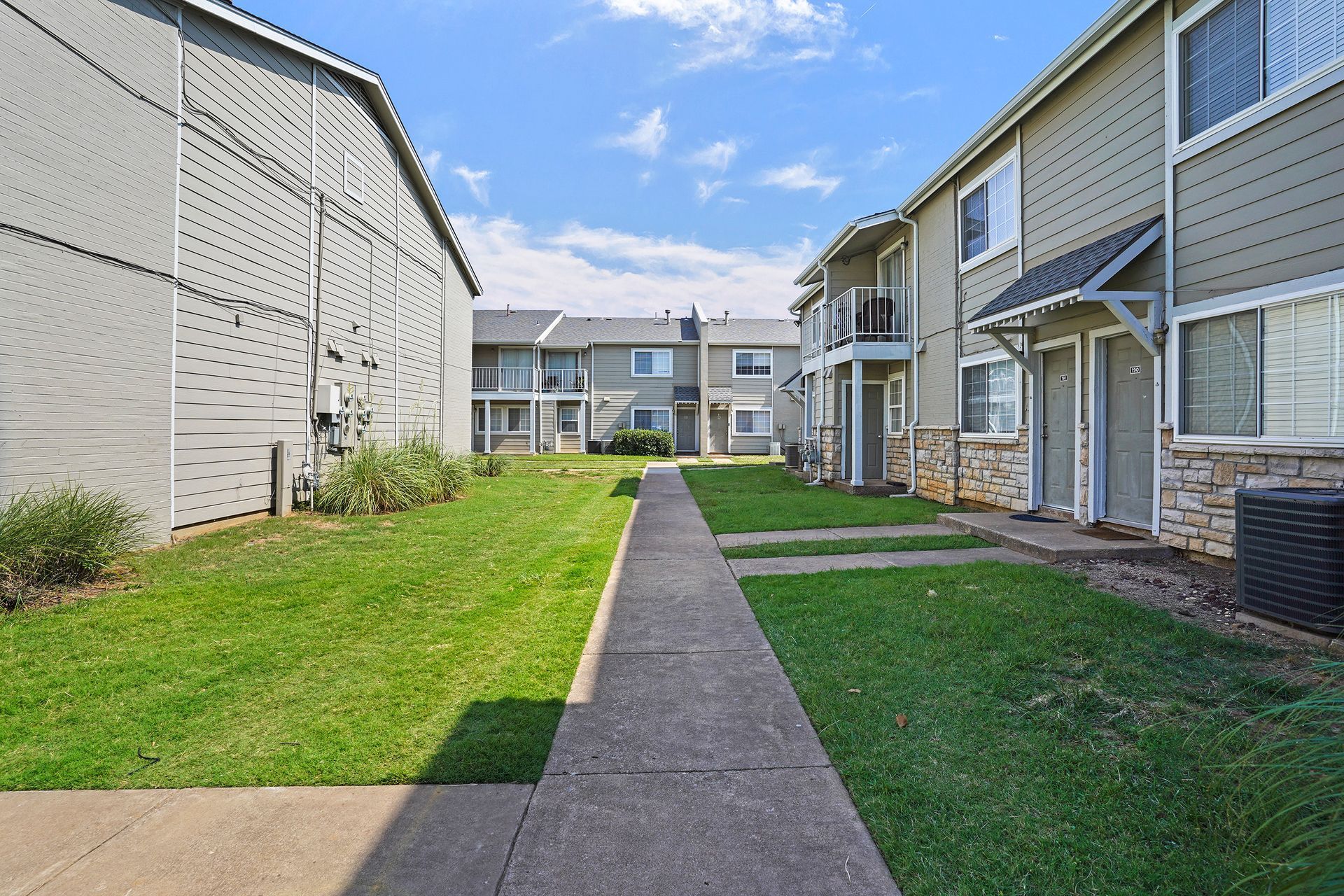 walkway and building exterior