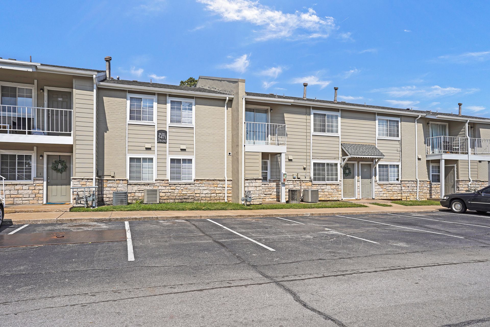 exterior of building and parking lot