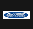 J&J Repairs logo with blue oval and white text for heating, cooling, electrical, and major appliances