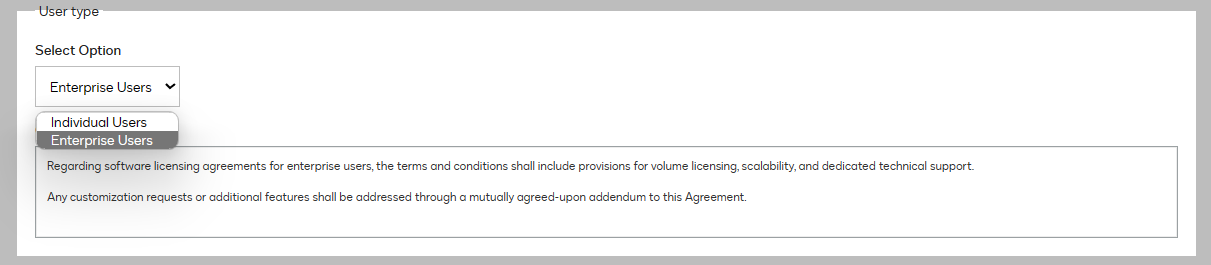 DocuSign CLM (Contract Lifecycle Management) Conditional content