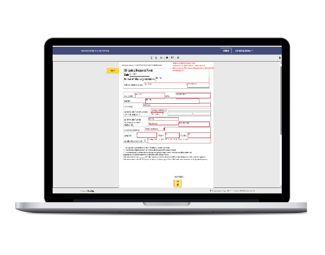 Electronic Signature DocuSign eSignature webform