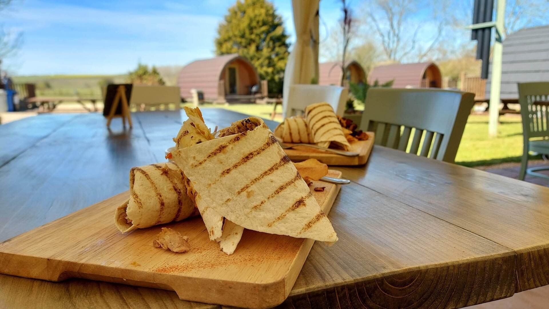 Outside Bistro Food at Three Horseshoes Pub