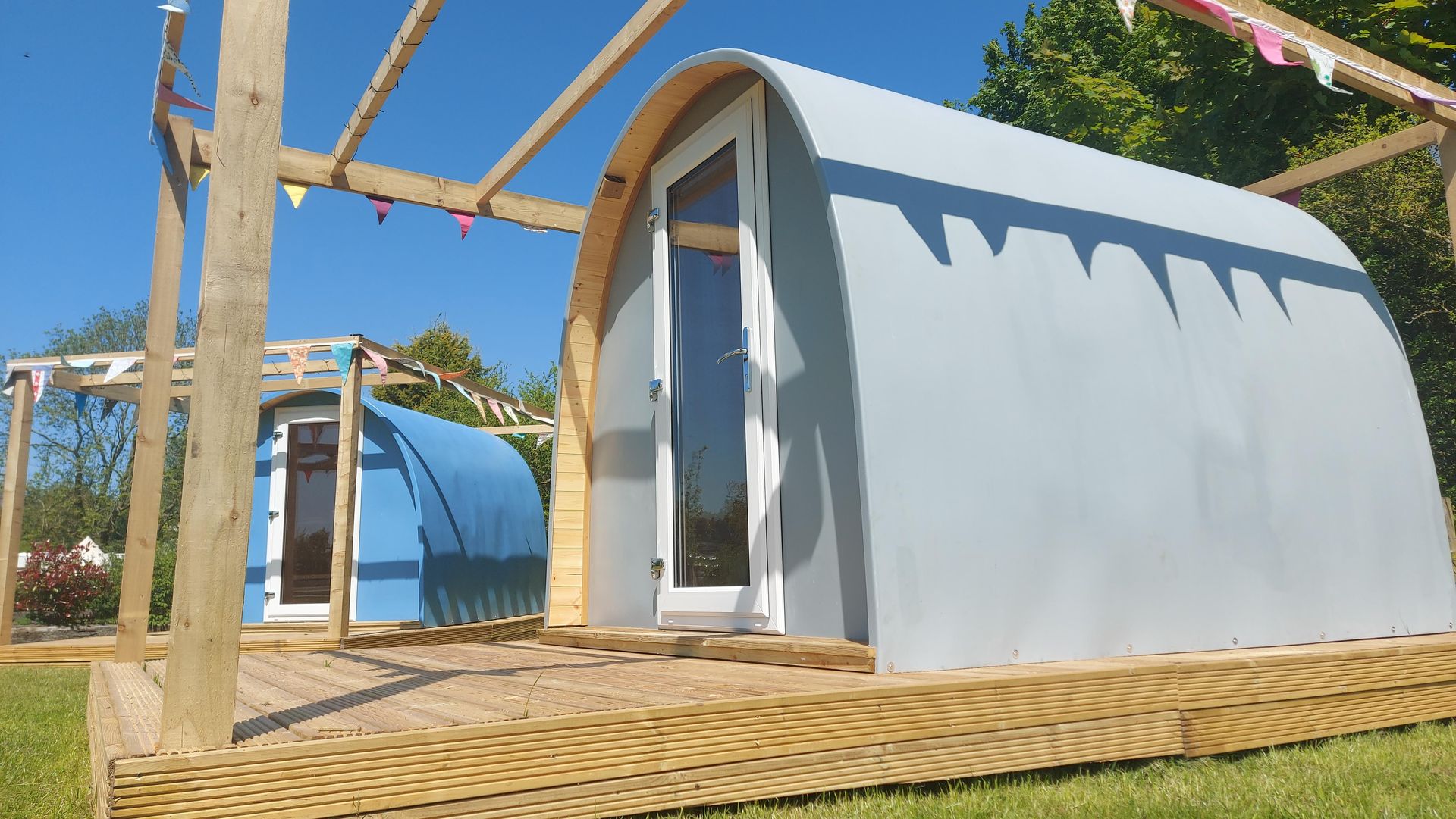 Camping pods on the campsite