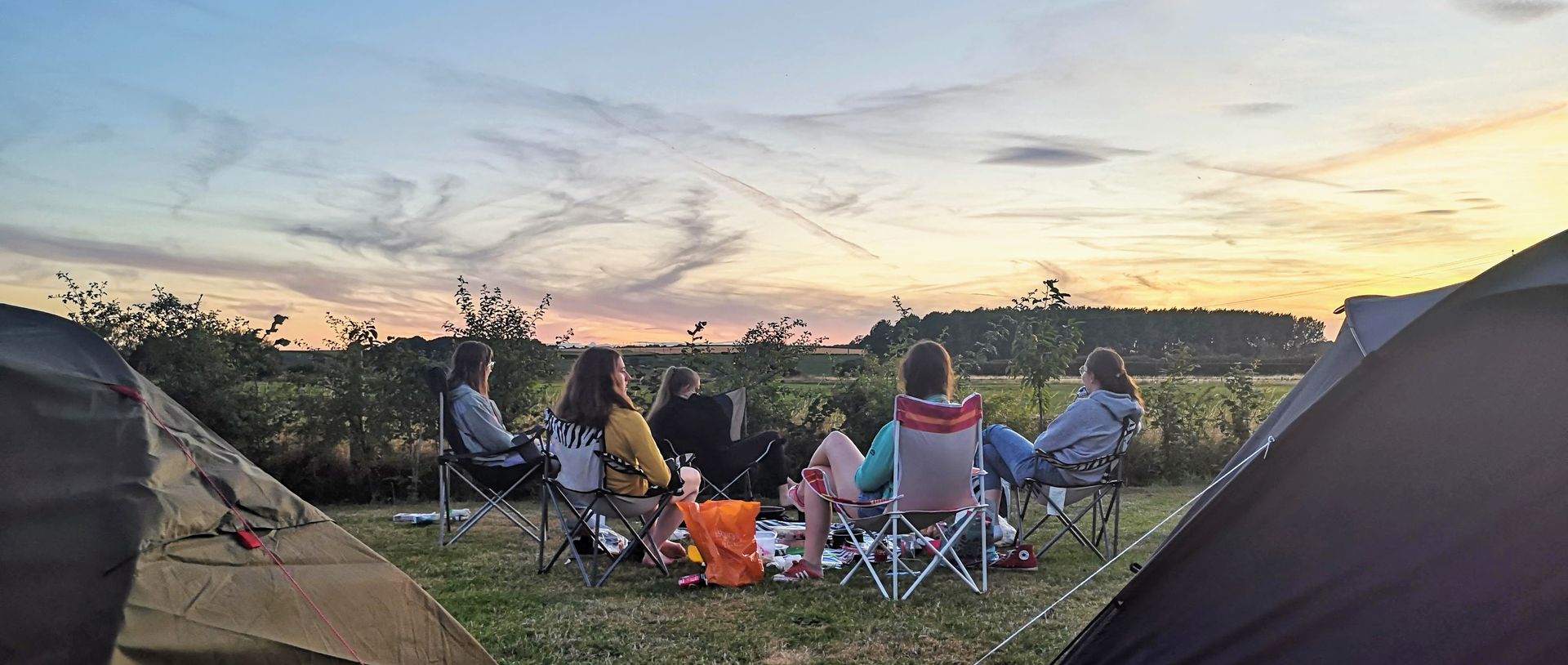 Sunset campsite view