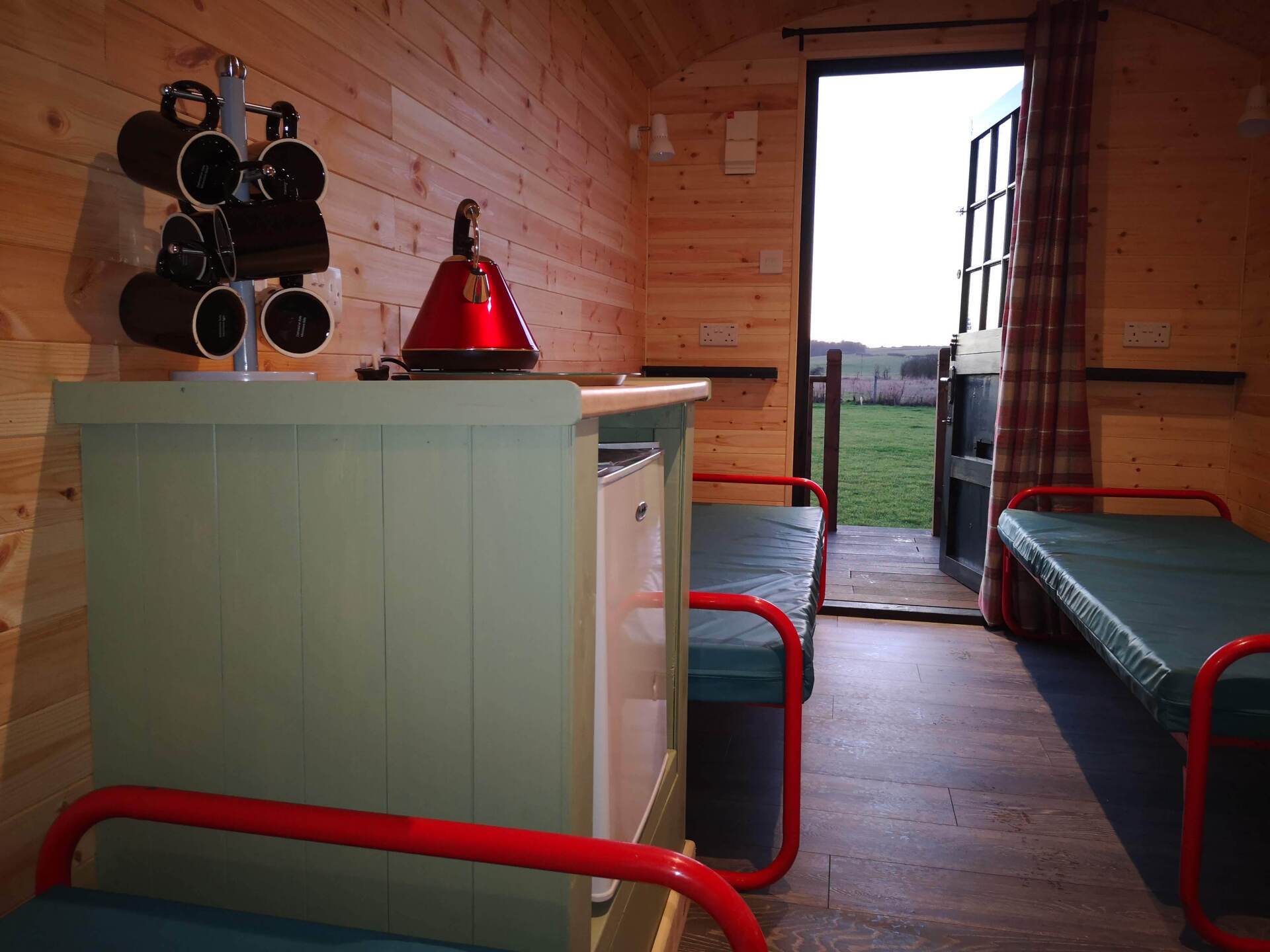 shepherd's hut kitchen, Lincolnshire Wolds