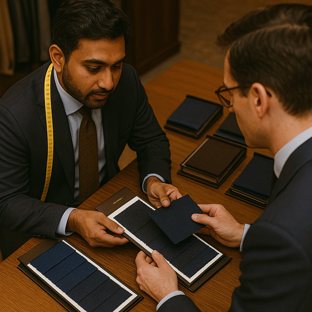One-on-one MTM fabric consultation