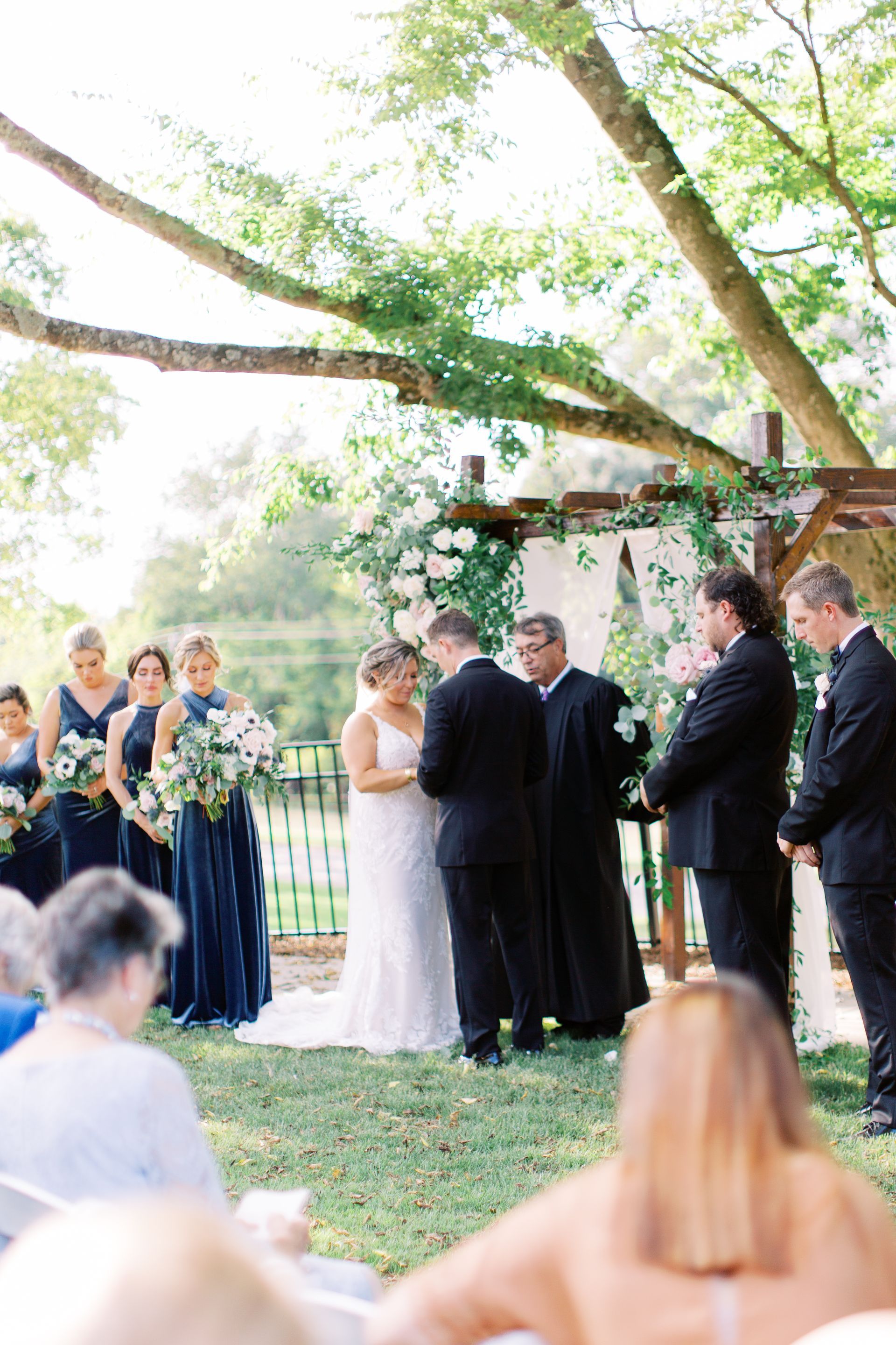 Wood wedding arbor backdrop rental