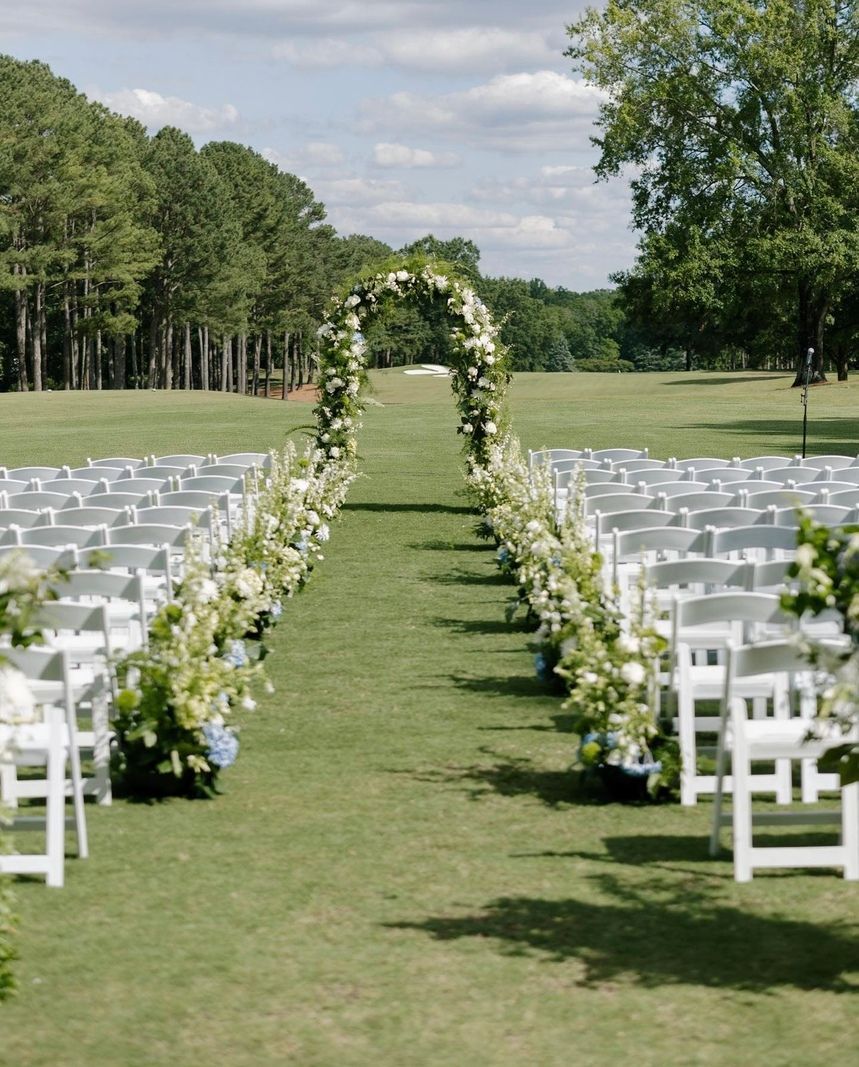 white ceremony seating