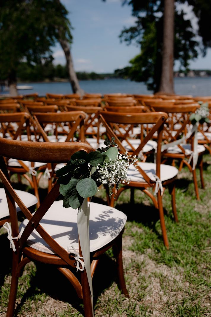 wood wedding chairs