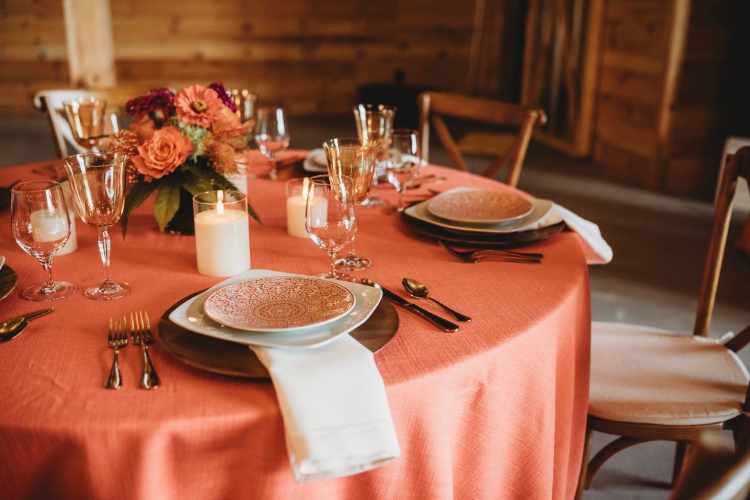 fall wedding linens north carolina