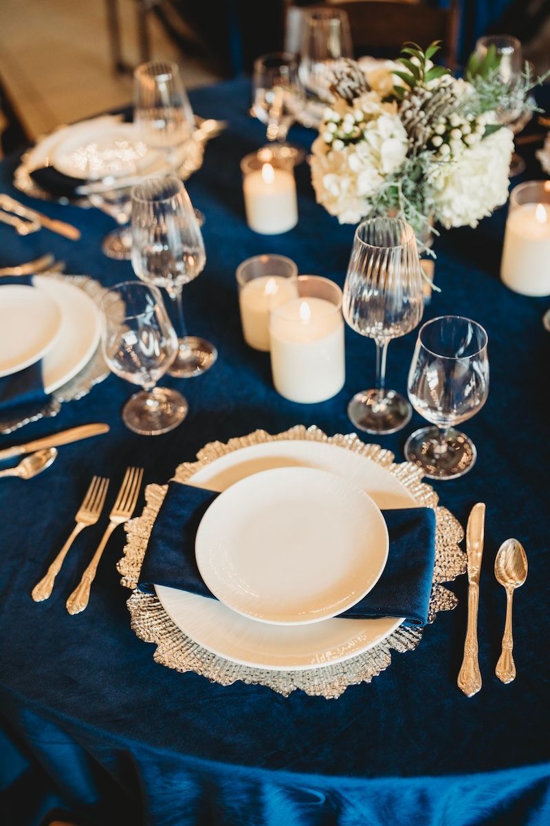 winter wonderland blue table design