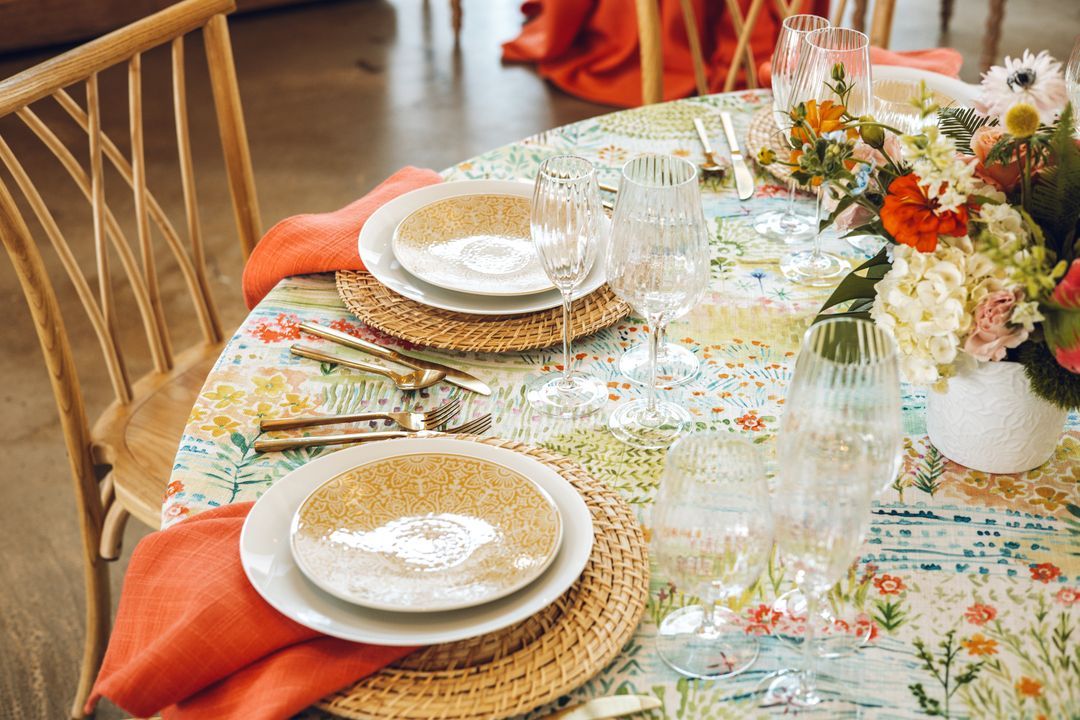 colorful event linens