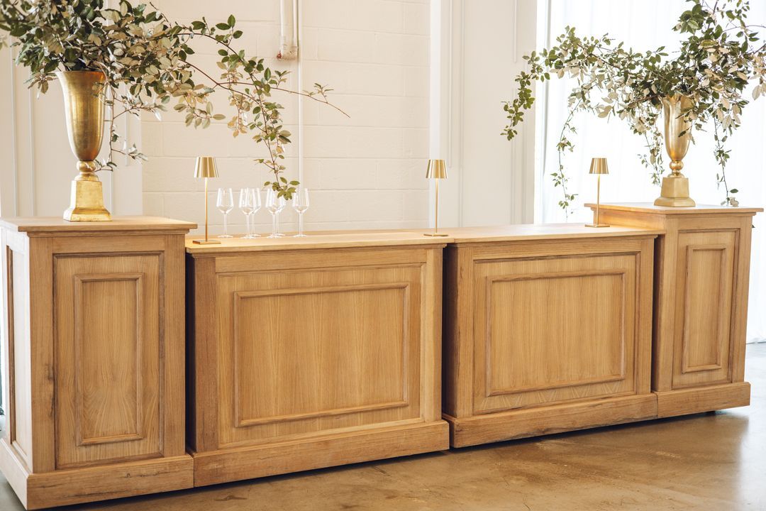 wood wedding bar