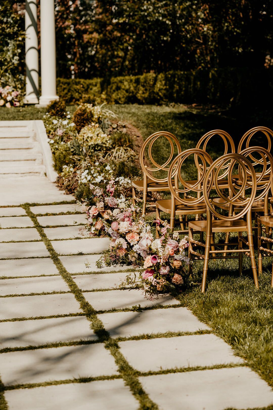 gold wedding chairs
