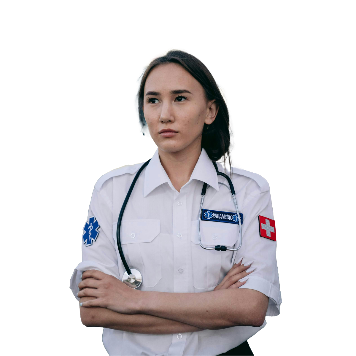 A man wearing a vest and a beanie is using a tablet