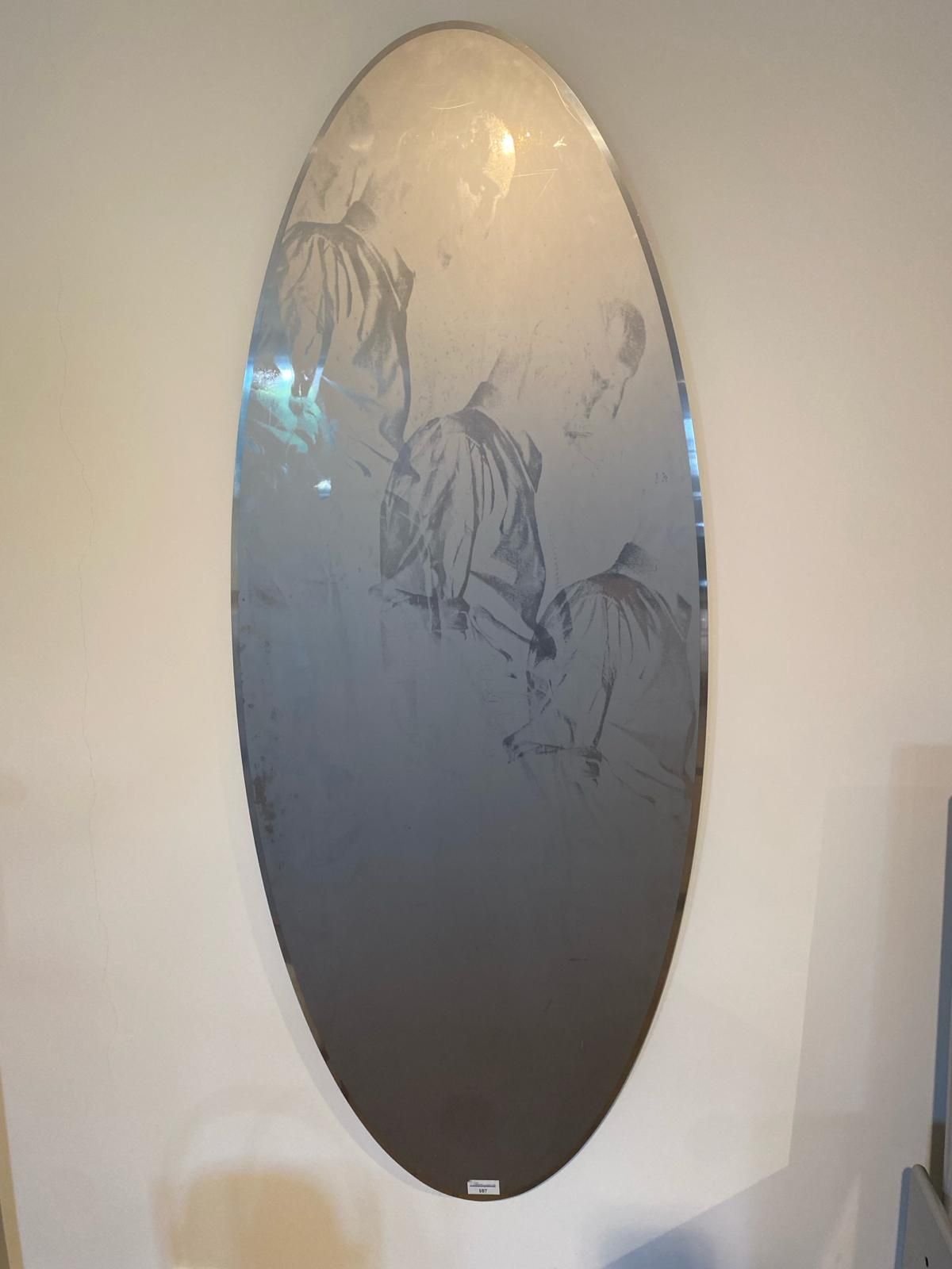 Spiegel omaggio Marcel Duchamp genummerd 2002 Simongavina