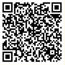 Black-and-white QR code pattern on a white background