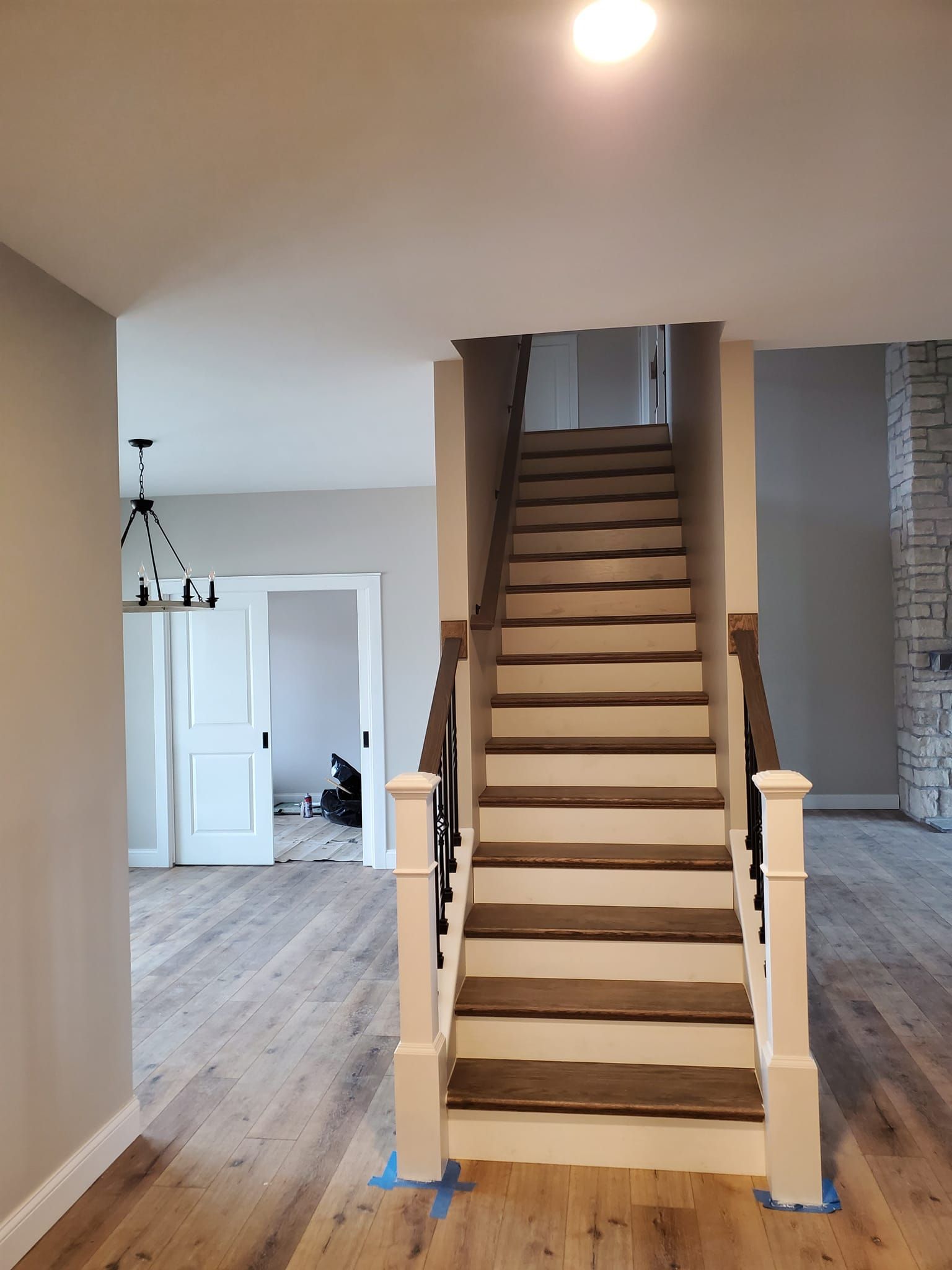 A staircase leading up to the second floor of a house.