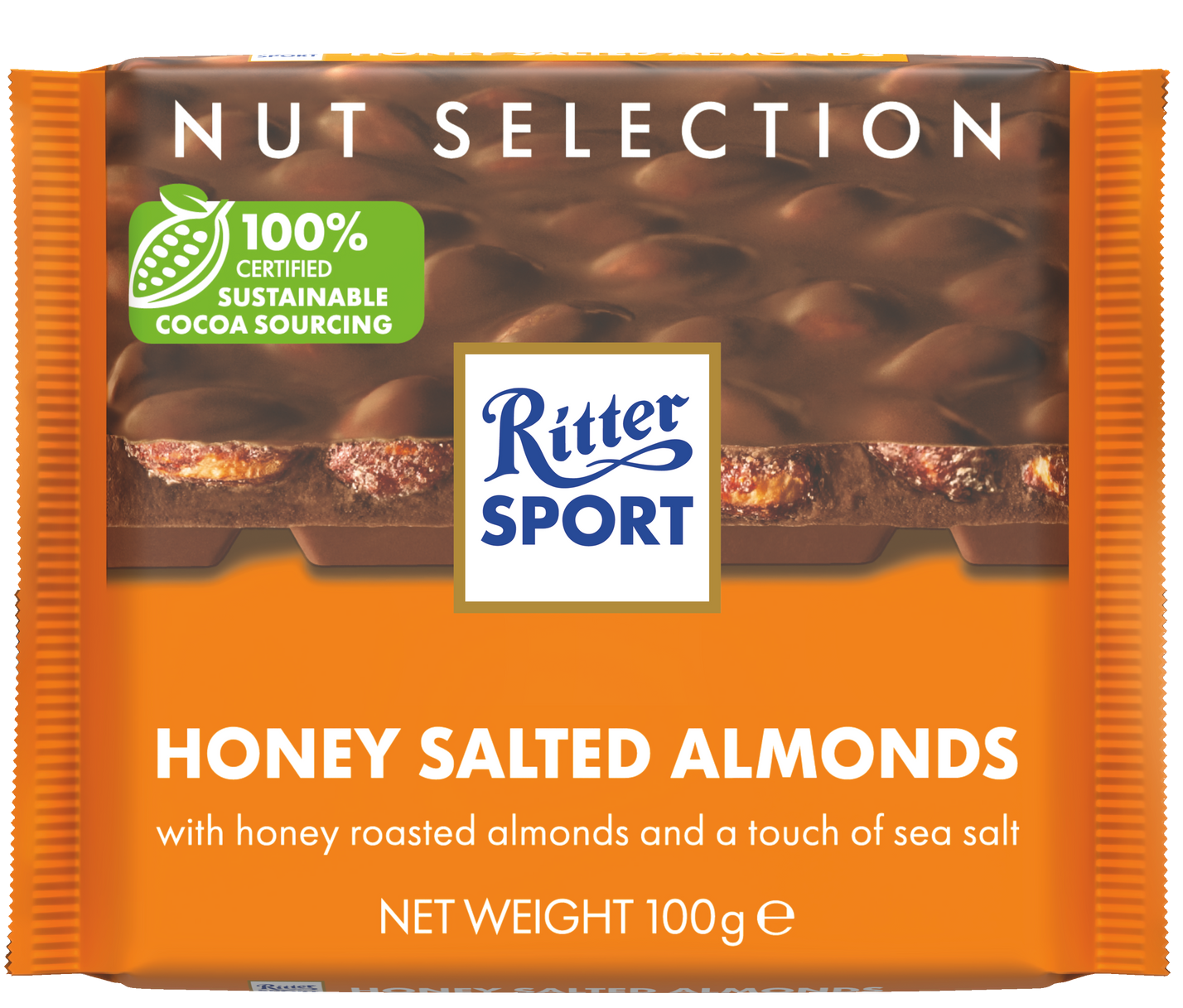 A package of honey salted almonds by ritter sport