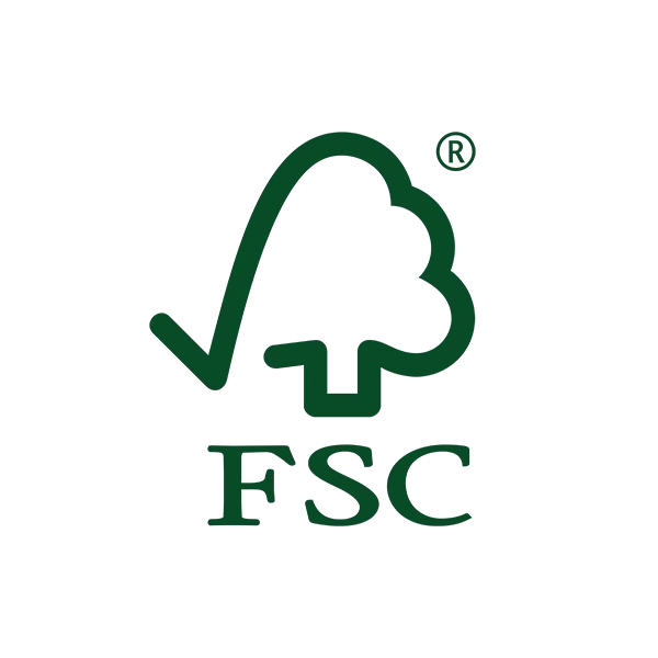 Ein grünes FSC-Logo auf weißem Hintergrund