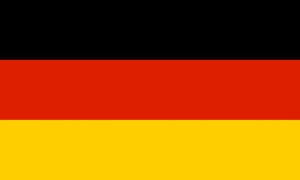 The flag of germany is red , black and yellow.