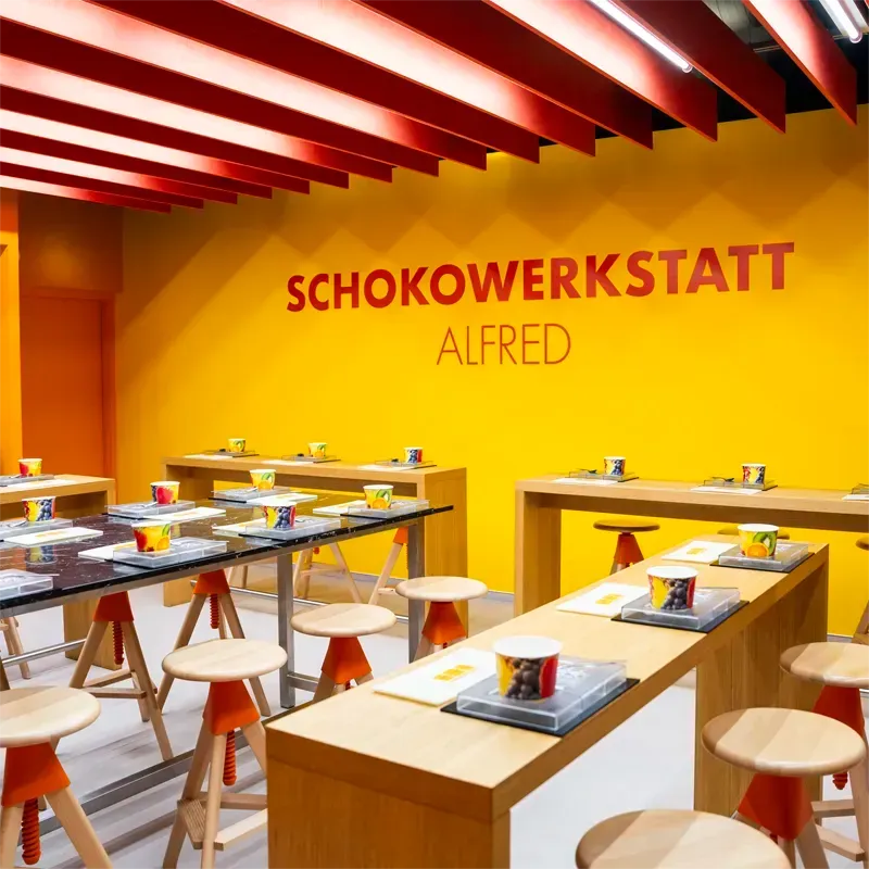 Schokoladen Werkstatt Raum Bunte Schokowelt Berlin