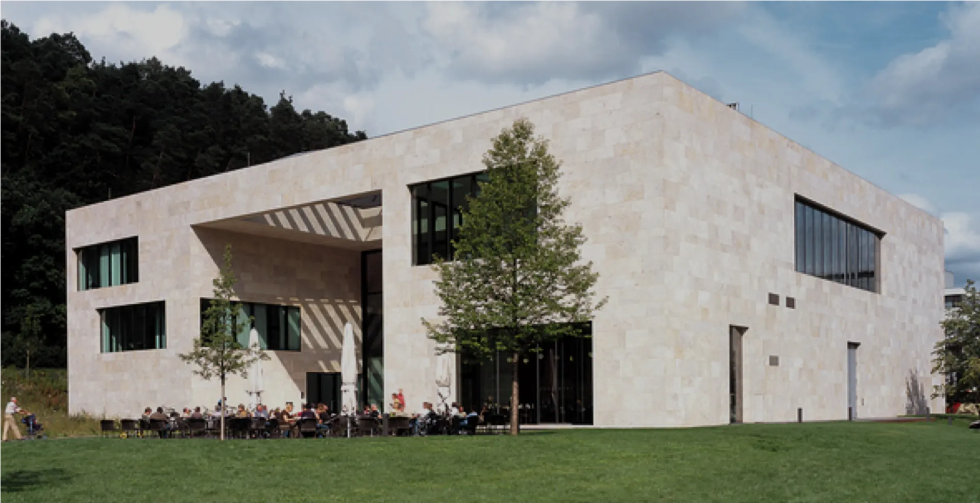 The Ritter Sport chocolate museum and Schokoshop in a fancy building