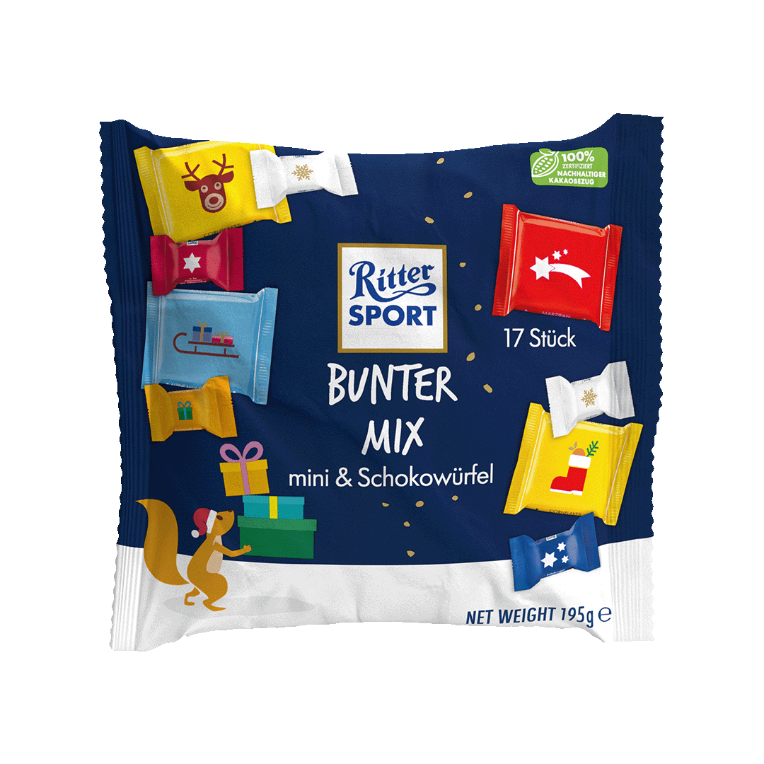 Ritter sport bunter mix mini & schokowürfel