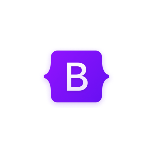 A purple square with a white letter b inside of it.