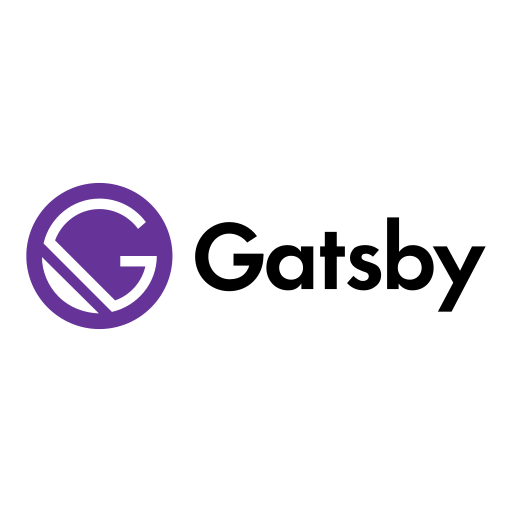 The gatsby logo is a purple circle with a g in it.