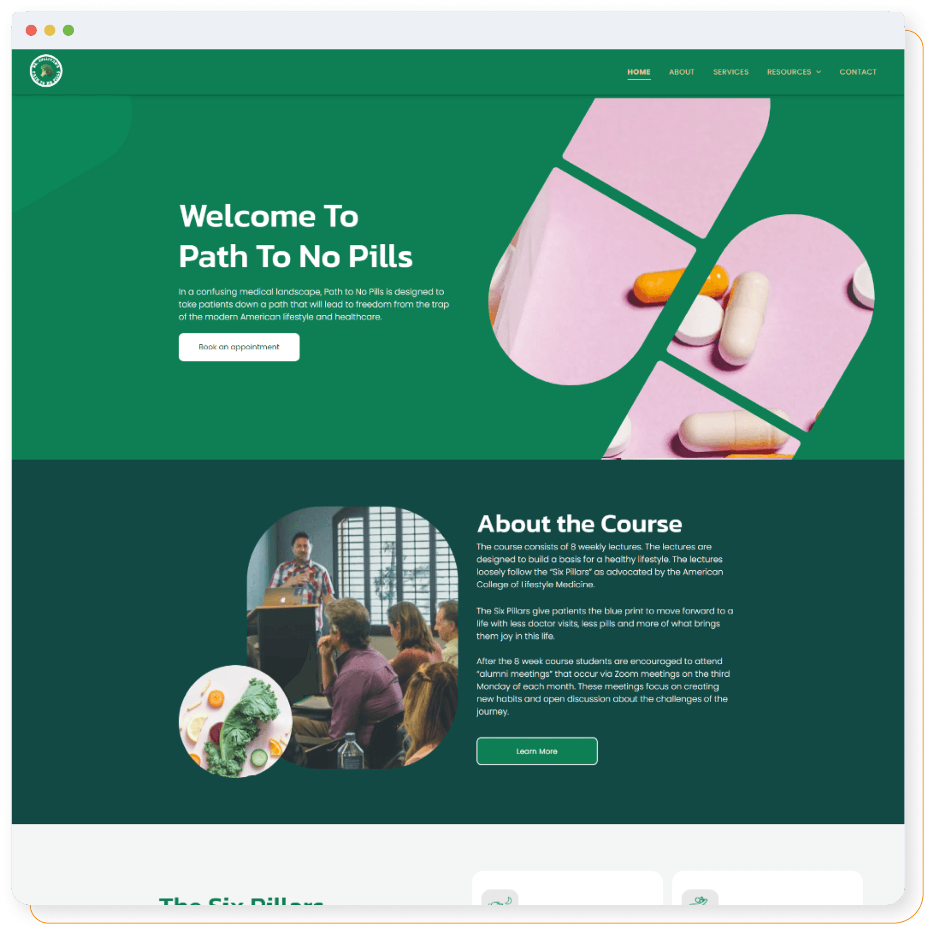 A screenshot of a website that says `` welcome to path to no pills ''.