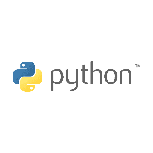 The python logo is on a white background.