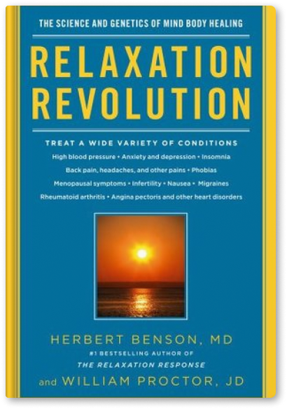 A book titled relaxation revolution by herbert benson md and william proctor jd