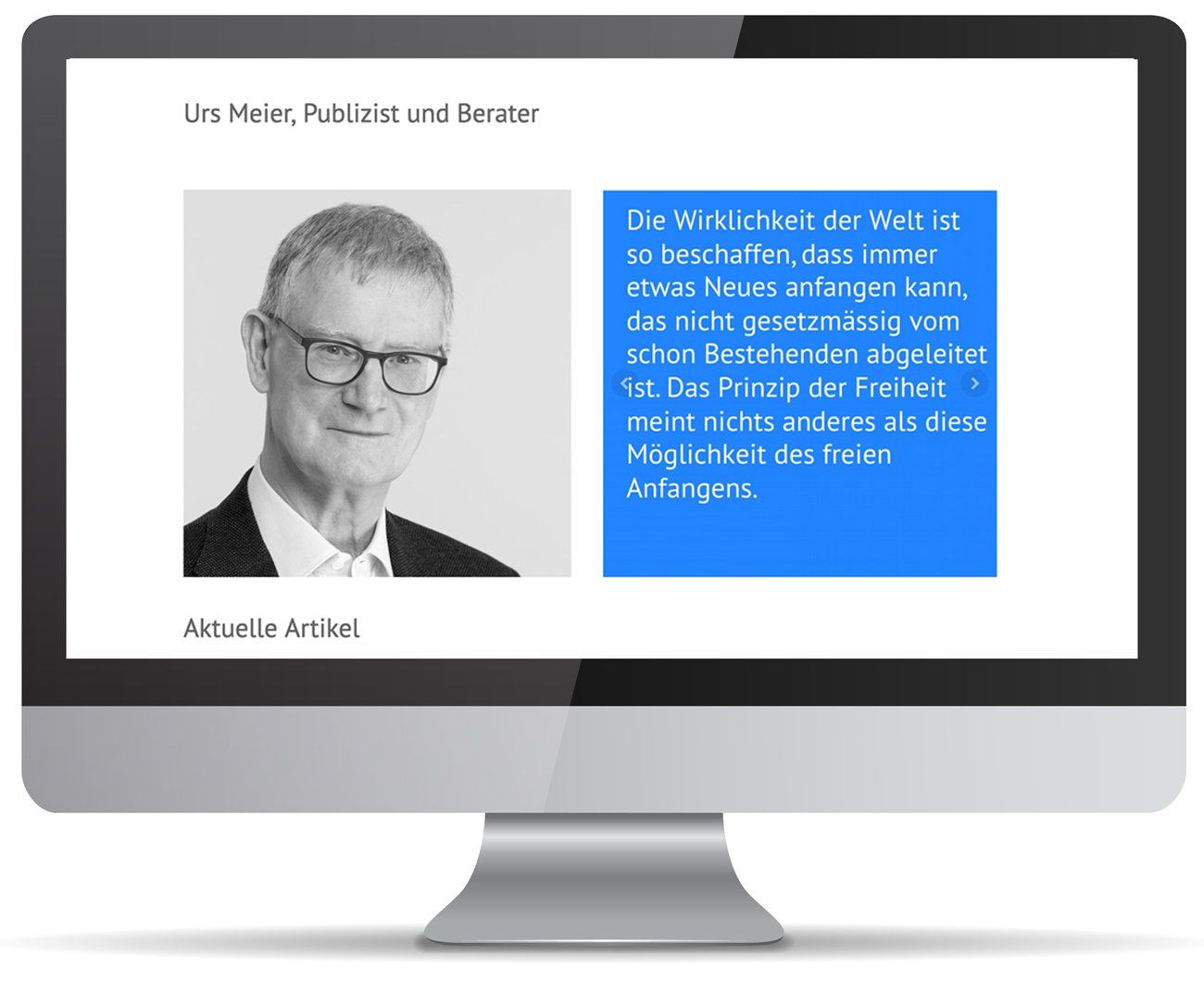 Desktop Website Urs Meier