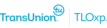 A blue logo for transunion tl0xp on a white background