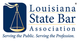The logo for the louisiana state bar association