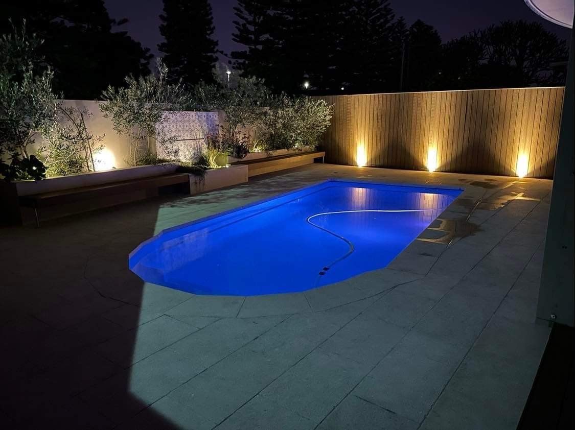 Lighting in a pool— Electrician in Port Stephens, NSW