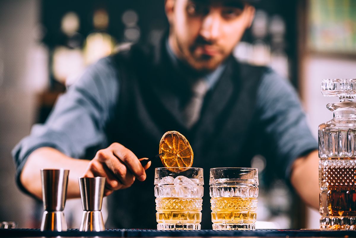 bartender preparing a drink
