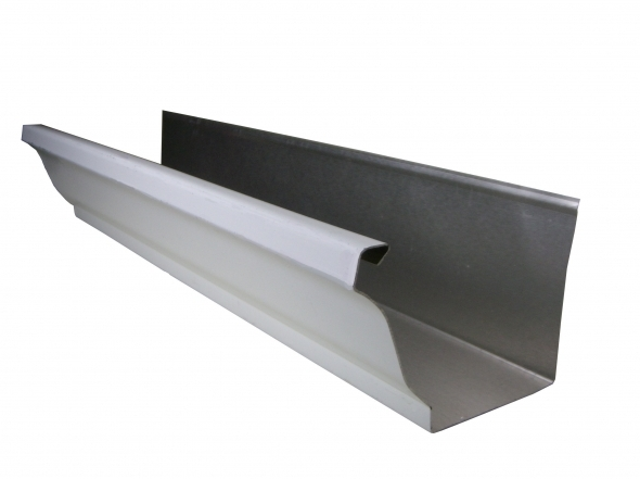 A white gutter with a white handle on a white background