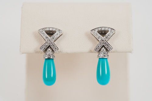 Closer Look of a Turquoise Earrings — Winter Park, FL — Reynolds & Co. Jeweler